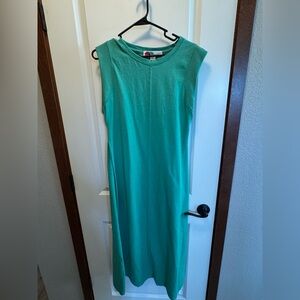 Free People Sleeveless Green Midi Dress